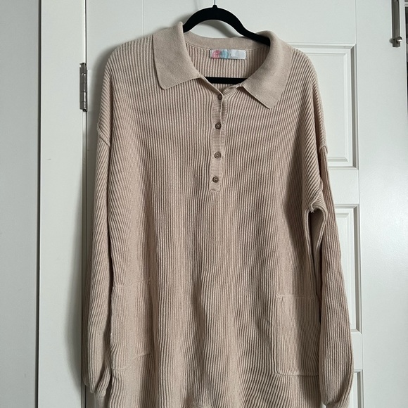 Free People Beach Picnic Sweater Romper Knit Onesie Jumpsuit Move Free-est NWOT - Picture 7 of 8